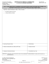 OPM Optional Form 178 Certificate of Medical Examination, Page 6