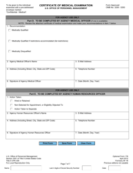 OPM Optional Form 178 Certificate of Medical Examination, Page 7