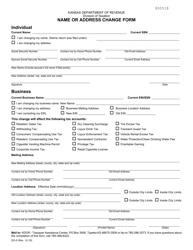 Document preview: Form DO-5 Name or Address Change Form - Kansas
