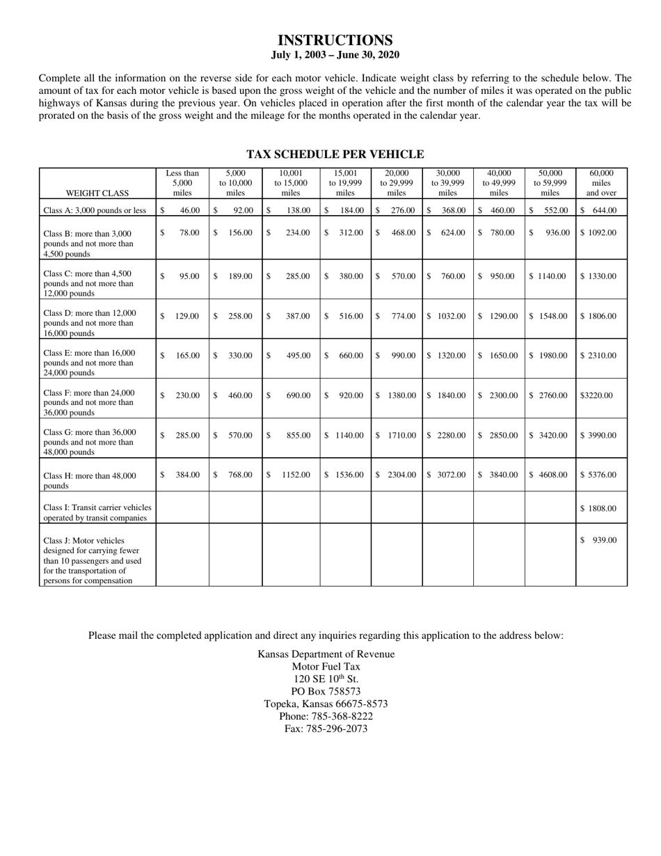 Form MF-10 Application for Special Pre-paid Lp-Gas User Permits and Decals - Kansas, Page 2