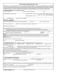 Document preview: AF IMT Form 49 Application for MPA Man-Day Tour