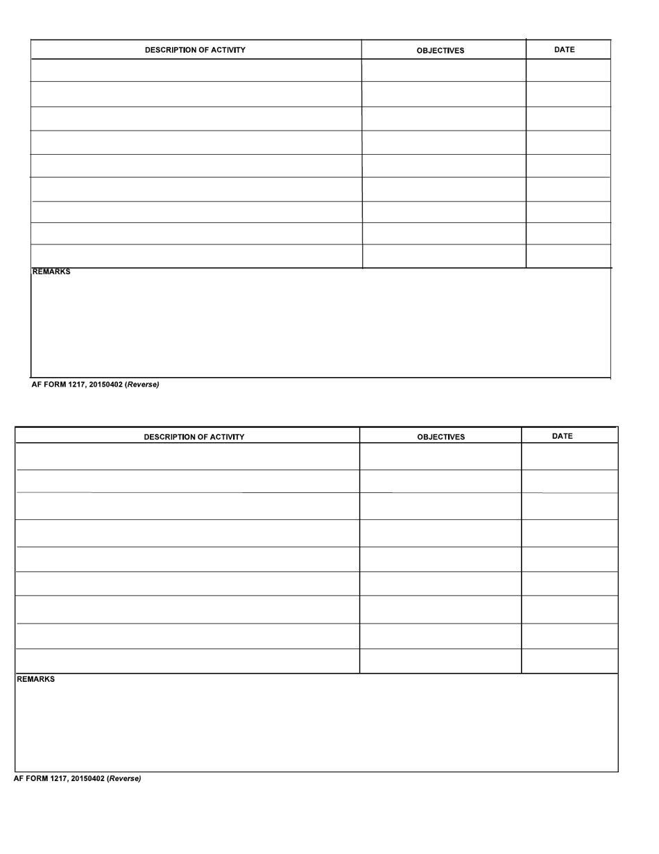 AF Form 1217 Field Studies Program (Fsp) Data Card, Page 2