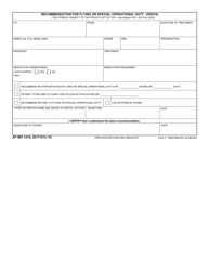 AF IMT Form 1418 Recommendation for Flying or Special Operational Duty - Dental, Page 2