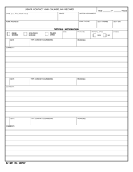 Document preview: AF IMT Form 158 USAFR Contact and Counseling Record