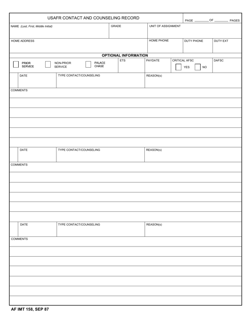 af-imt-form-158-download-fillable-pdf-or-fill-online-usafr-contact-and