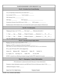 AF IMT Form 1546 Passenger Reservation Request, Page 2
