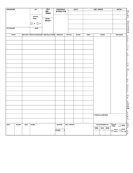 Document preview: AF Form 1741 Diet Record