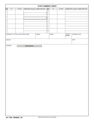 Document preview: AF Form 1768 Staff Summary Sheet