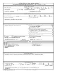 AF IMT Form 190 Occupational Illness/Injury Report