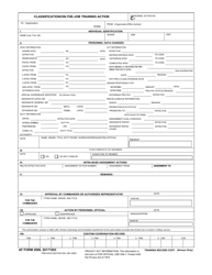 AF Form 2096 Classification/On-The-Job Training Action, Page 3
