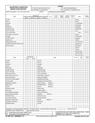 AF IMT Form 227 Quarters Condition Inspection Report