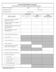 Document preview: AF IMT Form 3544 Taxable Reimbursements Worksheet
