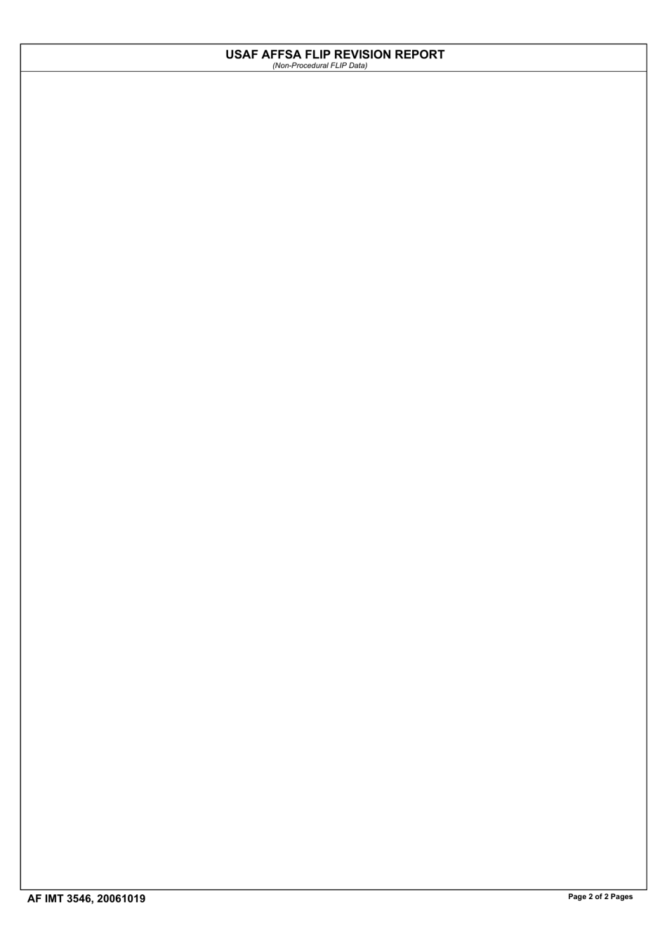 AF IMT Form 3546 USAF Affsa Flip Revision Report, Page 2