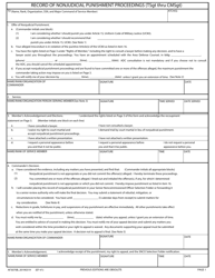 Document preview: AF Form 3070B Record of Nonjudicial Punishment Proceedings (TSGT Thru CMSgt)