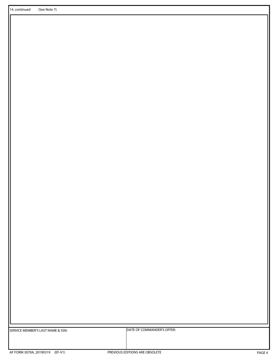 AF Form 3070A Record of Nonjudicial Punishment Proceedings (AB Thru Ssgt), Page 4