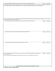 AF Form 3951 Intercontinental Ballistic Missile Hardened Intersite Cable Right-Of-Way Landowner/Tenant Questionnaire, Page 2