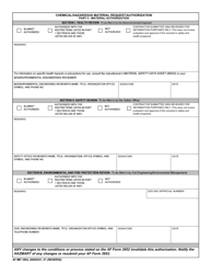 AF IMT Form 3952 Chemical Hazardous Material Request Authorization Form, Page 2