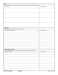 AF IMT Form 4134 Forward Area Refueling Point (Farp) Budget Requirements, Page 2