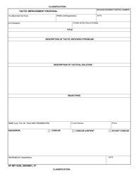 Document preview: AF IMT Form 4326 Tactic Improvement Proposal
