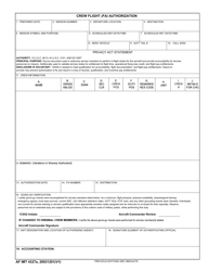 AF IMT Form 4327A Crew Flight (FA) Authorization