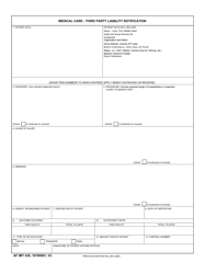 AF IMT Form 438 Medical Care Third Party Liability Notification