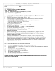 AF IMT Form 601 Equipment Action Request, Page 2
