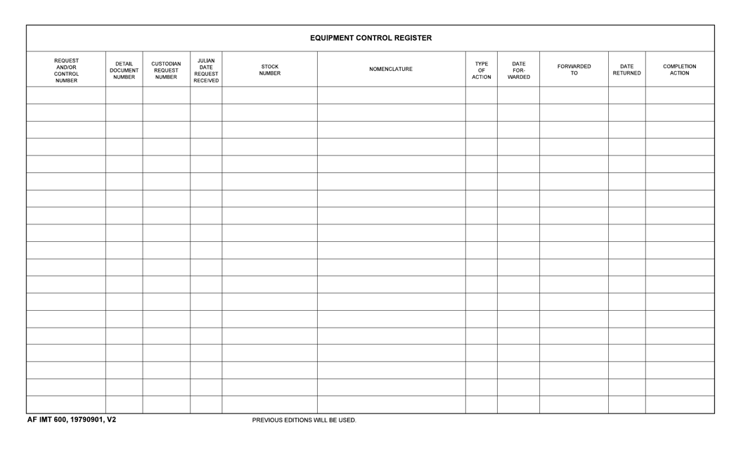AF IMT Form 600 Fill Out Sign Online And Download Fillable PDF