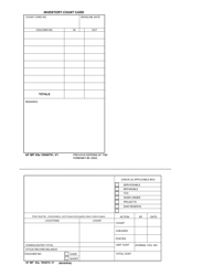 Document preview: AF IMT Form 85A Inventory Count Card