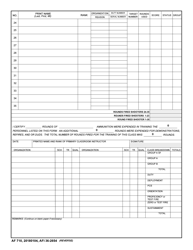 AF Form 710 Combat Arms Training Record, Page 2