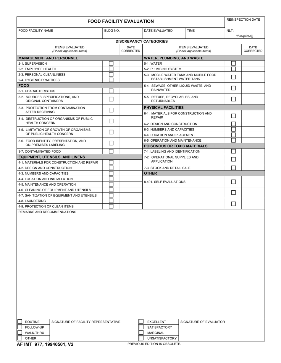 AF IMT Form 977 - Fill Out, Sign Online and Download Fillable PDF ...