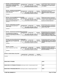 AF IMT Form 494 Academic/Clinical Evaluation Report, Page 2