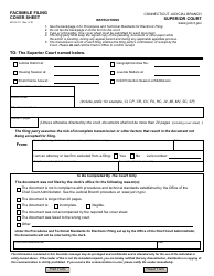 Document preview: Form JD-CL-73 Facsimile Filing Cover Sheet - Connecticut