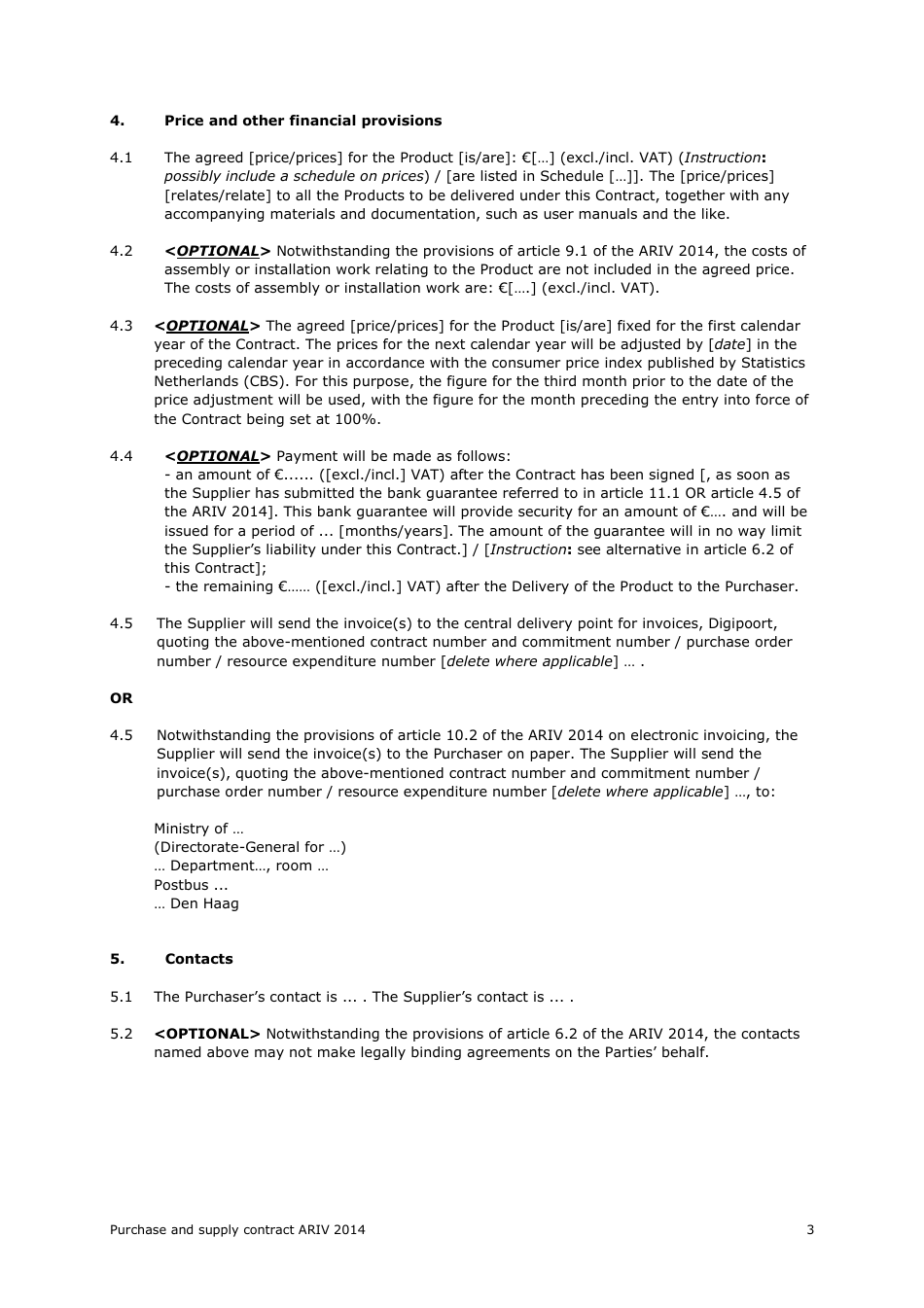 Purchase and Supply Contract Template - Netherlands, Page 3