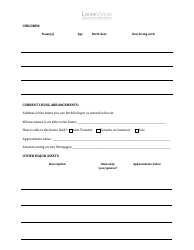 Intake Form - Cohabitation Agreement / Marriage Contract - Lauraverdin Notary Public, Page 4