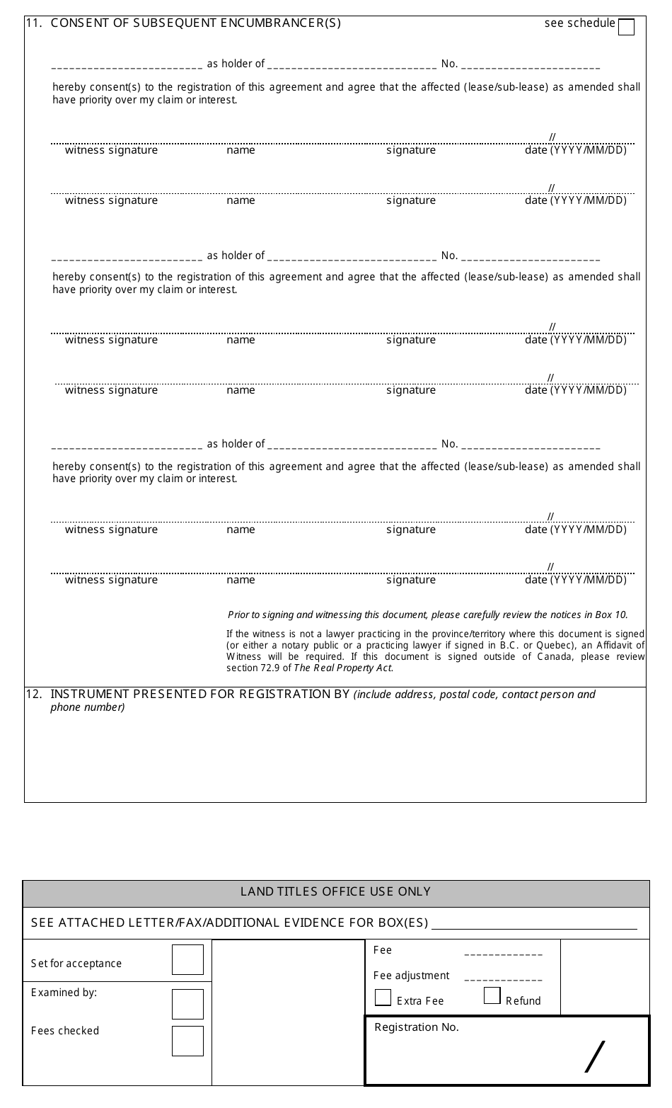 assignment of lease manitoba