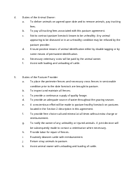 Pasture Lease - Contract Grazing Agreement Template, Page 2