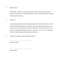 Pasture Lease - Contract Grazing Agreement Template, Page 3
