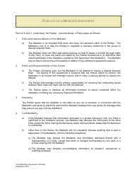 Document preview: Sample Mediation Agreement Template