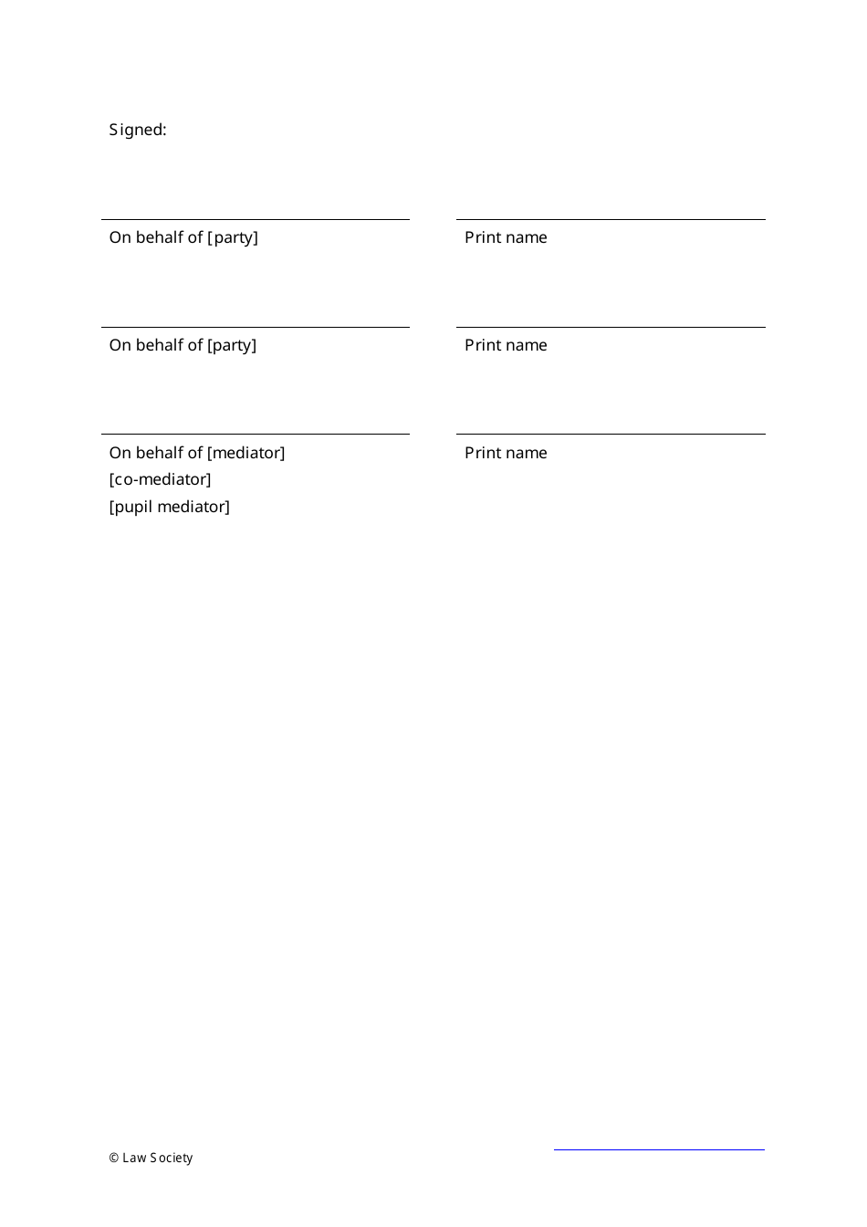 Sample Mediation Agreement Template - Law Society, Page 7