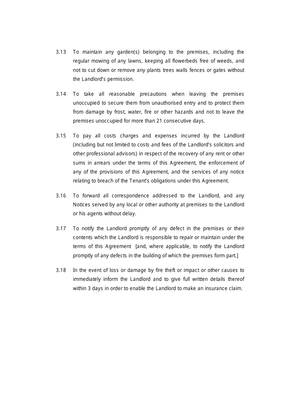 Tenancy Agreement Template (Fixed Term) - United Kingdom, Page 4