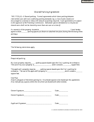 &quot;Shared Parking Agreement Template&quot;