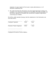 Declaration of Domestic Partnership Template, Page 3