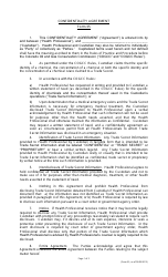 Form 35 Confidentiality Agreement - Colorado