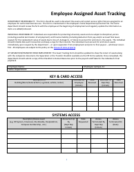 Employee Assigned Asset Tracking Template