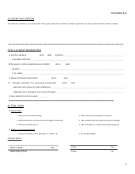 School Accident Report Form, Page 2