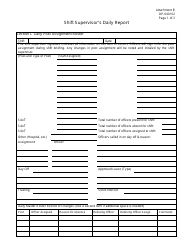 DOC Form OP-040102 &quot;Shift Supervisor's Daily Report Form&quot; - Oklahoma