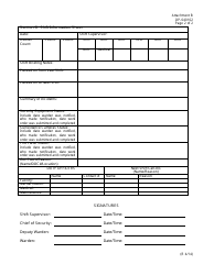 DOC Form OP-040102 &quot;Shift Supervisor's Daily Report Form&quot; - Oklahoma, Page 2