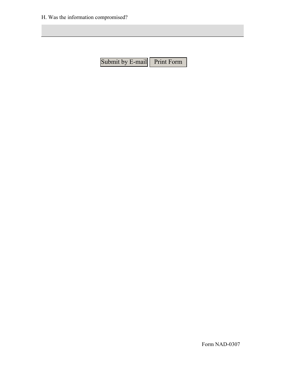 Form NAD-0307 Security Incident Report Form, Page 3