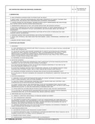 AF Form 628 Diet Instruction/Assessment Authorization, Page 2