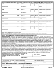 AF Form 68 Munitions Authorization Record, Page 2